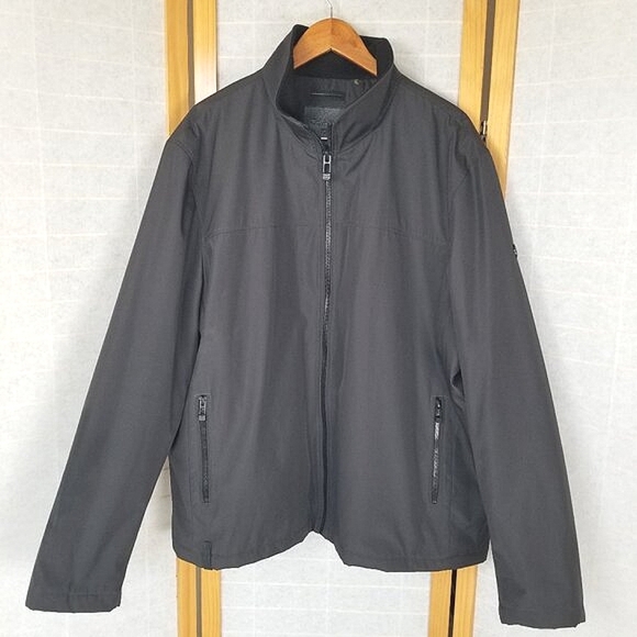 Men's Calvin Klein Black XXL Jacket Zip Up Harrington Bomber - Picture 1 of 10